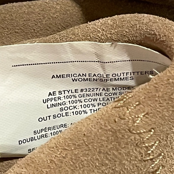 American Eagle Fan Suede Buckle Strap  Boots, 9.5 - Picture 6 of 7